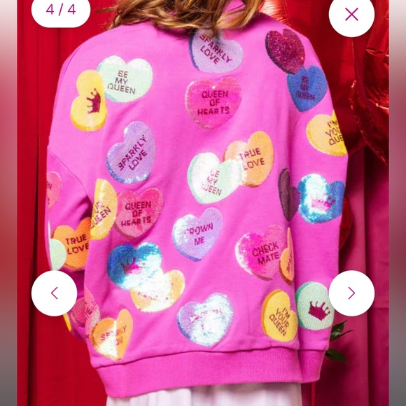 Queen of Sparkles purple conversation hearts. NWT.  Size medium. - Picture 1 of 4